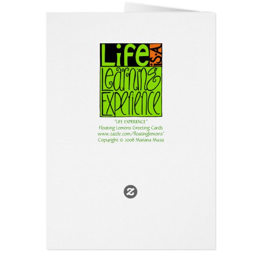 Life Experience Card (Back)