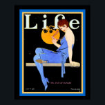 Life Flapper in Blue July 1927 Poster 16 x 20<br><div class="desc">Life Poster " Flapper in Blue"  July 1927.</div>