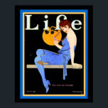 Life Flapper in Blue July 1927 Poster 16 x 20<br><div class="desc">Life Poster " Flapper in Blue"  July 1927.</div>