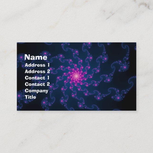 Life Flower Fractal Art Business Card (Front)
