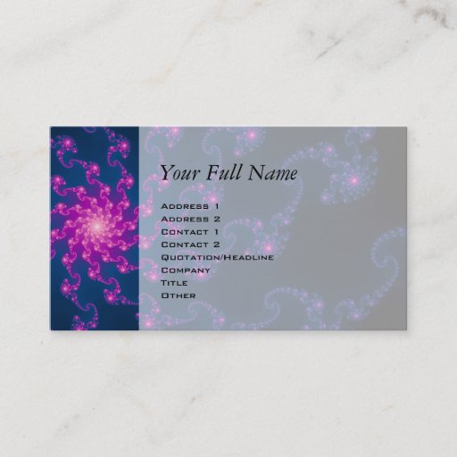 Customizable Life Flower Fractal Art Business Card