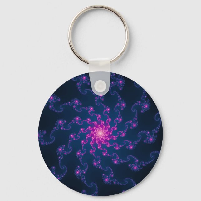 Life Flower Fractal Art Keychain (Front)