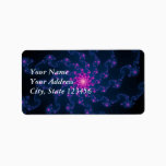 Life Flower Fractal Art Label