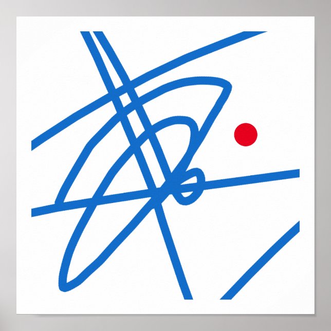 Life Focus Abstract Art Red Dot Poster (Front)