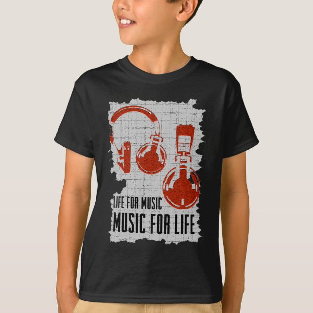 Life For Music.png T-Shirt (Front)