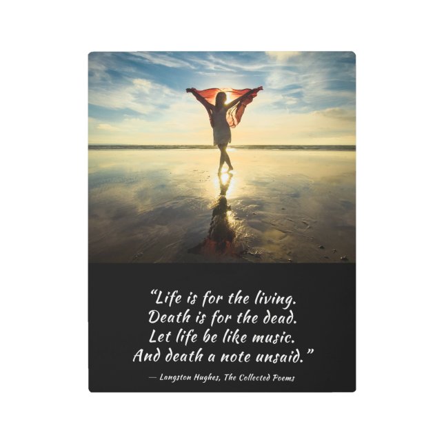 Life for the Living Langston Hughes  Metal Print (Front)