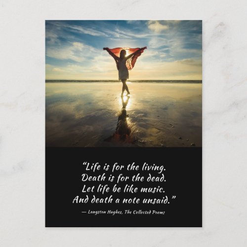 Life for the Living Langston Hughes  Postcard