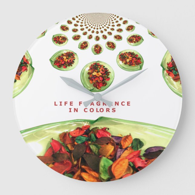 Life Fragrance in color potpourri Large Clock (Front)