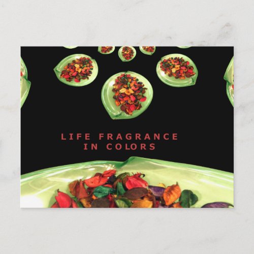 Life Fragrance in color potpourri Postcard