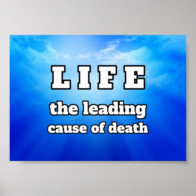 Life funny joke poster (Front)