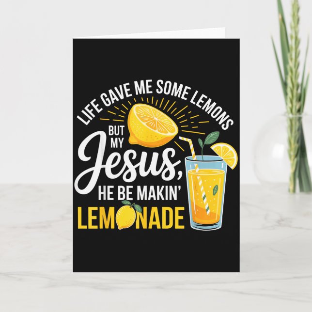 Life Gave Me Lemons Jesus Lemonade Funny Christian Card (Front)