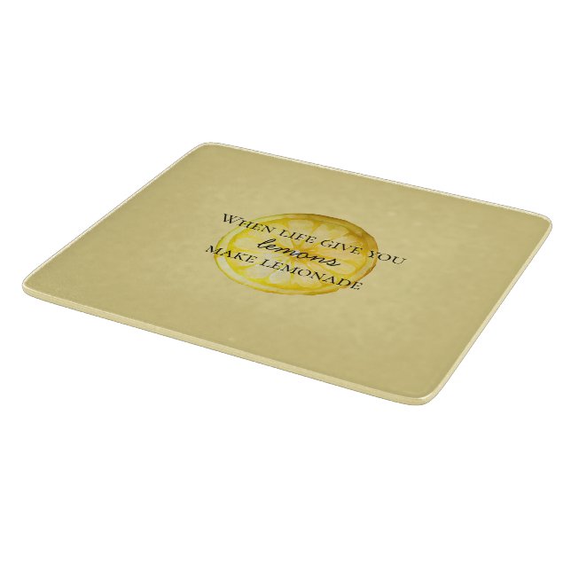 Life Gives You Lemons Quote Cutting Board (Corner)