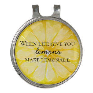 Life Gives You Lemons Quote Golf Hat Clip