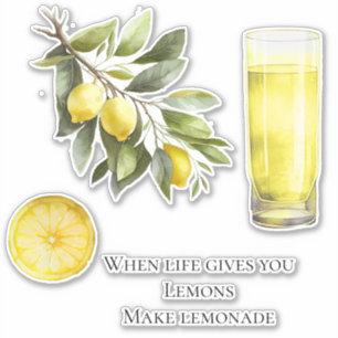 Life Gives You Lemons Quote Lemonade Sticker