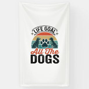 Life Goal All The Dogs Vintage Dog Lover Design_1 Banner