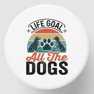 Life Goal All The Dogs Vintage Dog Lover Design_1 Mini Candle Favors