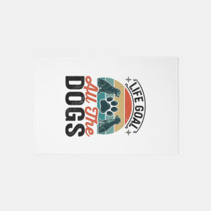 Life Goal All The Dogs Vintage Dog Lover Design_1 Rug