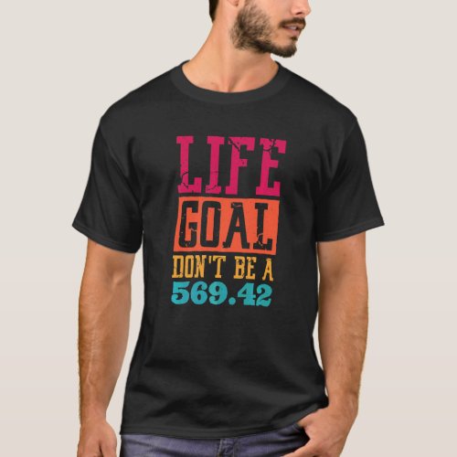 Life Goal Dont Be A 569 42 Medical Coder T_Shirt
