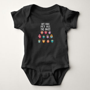 Life Goal Pet All The Owls Cute Owl Lovers Baby Bodysuit