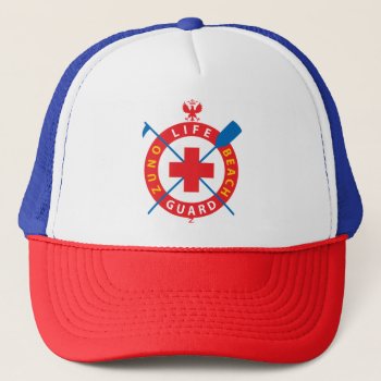 Life Guard Trucker Hat by ZunoDesign at Zazzle