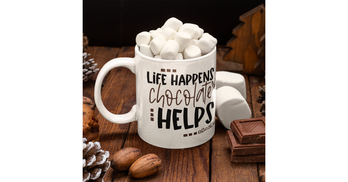 Keep Warm Drink Cocoa Mug, Gift for Chocolate Lovers, Mugs With Sayings,  Women Owned Business 