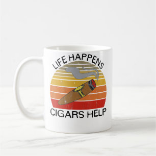Life Happens Cigars Help For Cigar Smokers Coffee Mug
