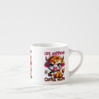 Life Happens Coffee Helps Espresso Cup