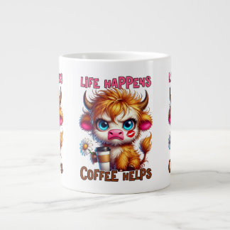 Life Happens Coffee Helps  Giant Coffee Mug