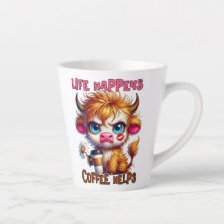 Life Happens Coffee Helps Latte Mug