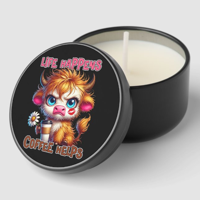 Life Happens Coffee Helps  Mini Candle Favors (Corner)