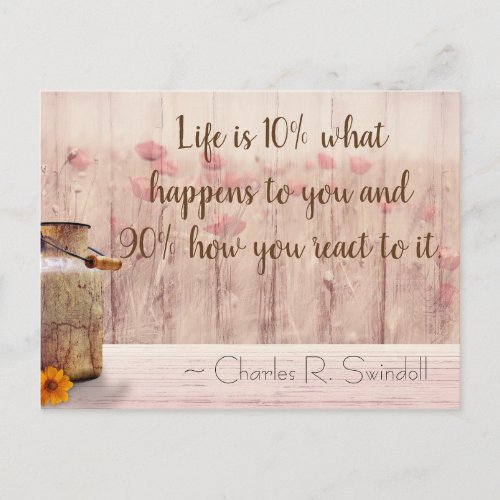 Life Happens Inspirational Postcard