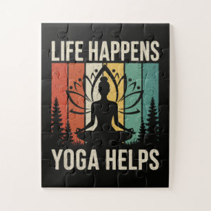 Life Happens Yoga Helps Jigsaw Puzzle