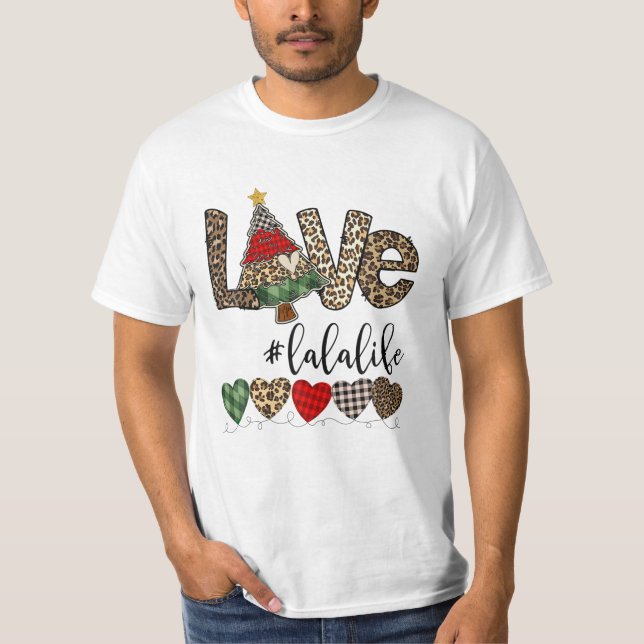 Life Heart Christmas Tree T-Shirt (Front)