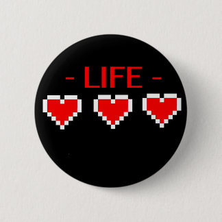 Life Hearts Pinback Button