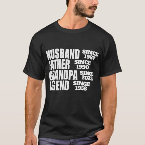 Life History Granpa Funny Grandfather T_Shirt