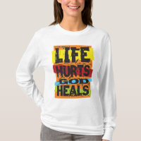 Life Hurts God Heals Christian Hooded Sweatshirt