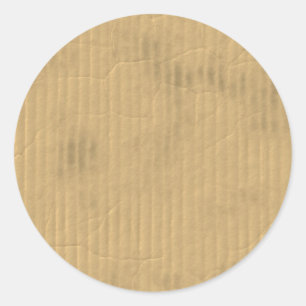 Life in a Grungy Dirty Beat-up Worn Cardboard Box Classic Round Sticker