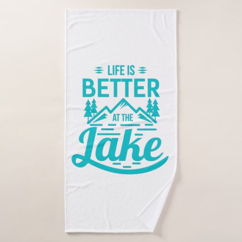 Life in Better at the Beach Quote Beach Bath Towel Set