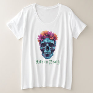 Life in Death, Bloom in Blue Plus Size T-Shirt