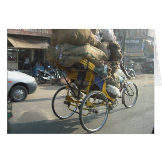 Life in India: Bicycle Rickshaw Cards (Front Horizontal)