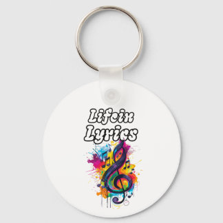 "Life in Lyrics" color notes typography design Keychain