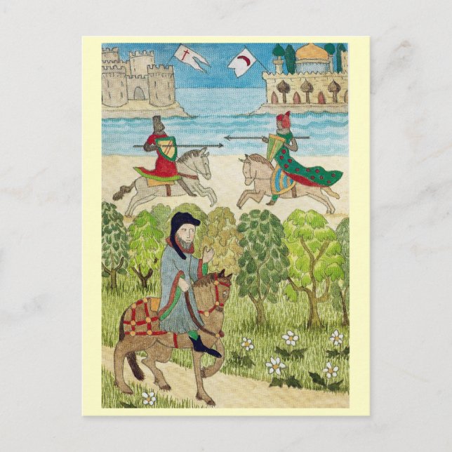 Life in Merry England, Scene from Medieval life Holiday Postcard (Front)