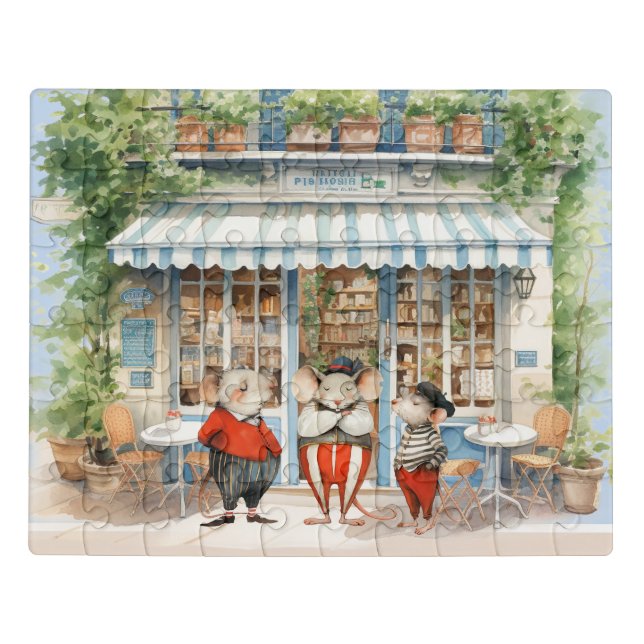 Life in Mice Town - After Coffee Talks Jigsaw Puzzle (Puzzle Horizontal)