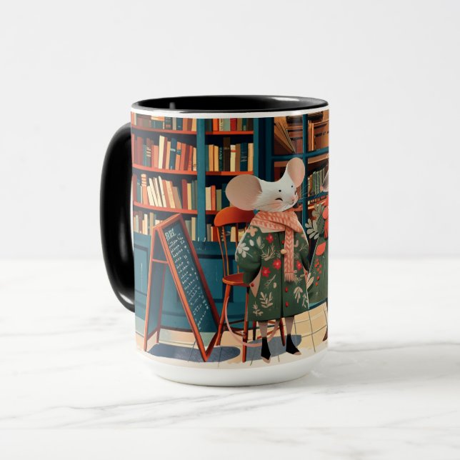 Life in Mice Town - Booklovers Chitchat Mug (Front Left)