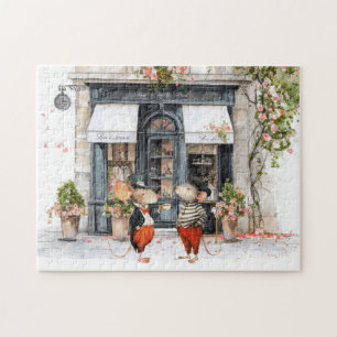 Life in Mice Town - Coffee Talks Jigsaw Puzzle