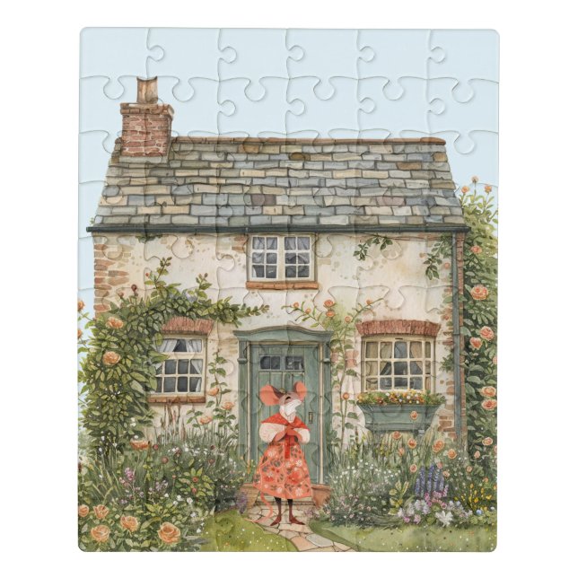 Life in Mice Town - Ms. Eloise Pickett Jigsaw Puzzle (Puzzle Vertical)