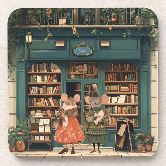 Life in Mice Town - Ms. Otis & Ms. Luna Beverage Coaster (Front)