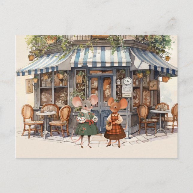 Life in Mice Town Series Postcard - Let's have Tea (Front)
