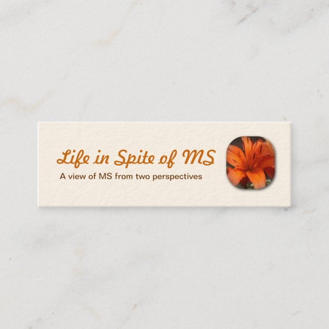 Life in Spite of MS Business Cards (Front)