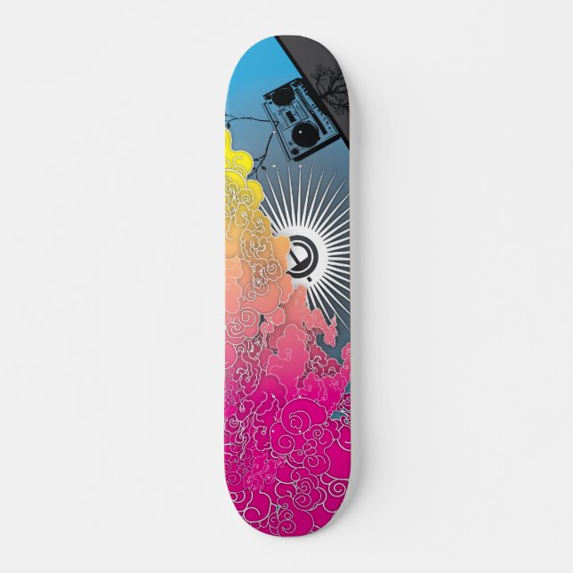 "LIFE IN STEREO" SKATEBOARD DECK (Front)